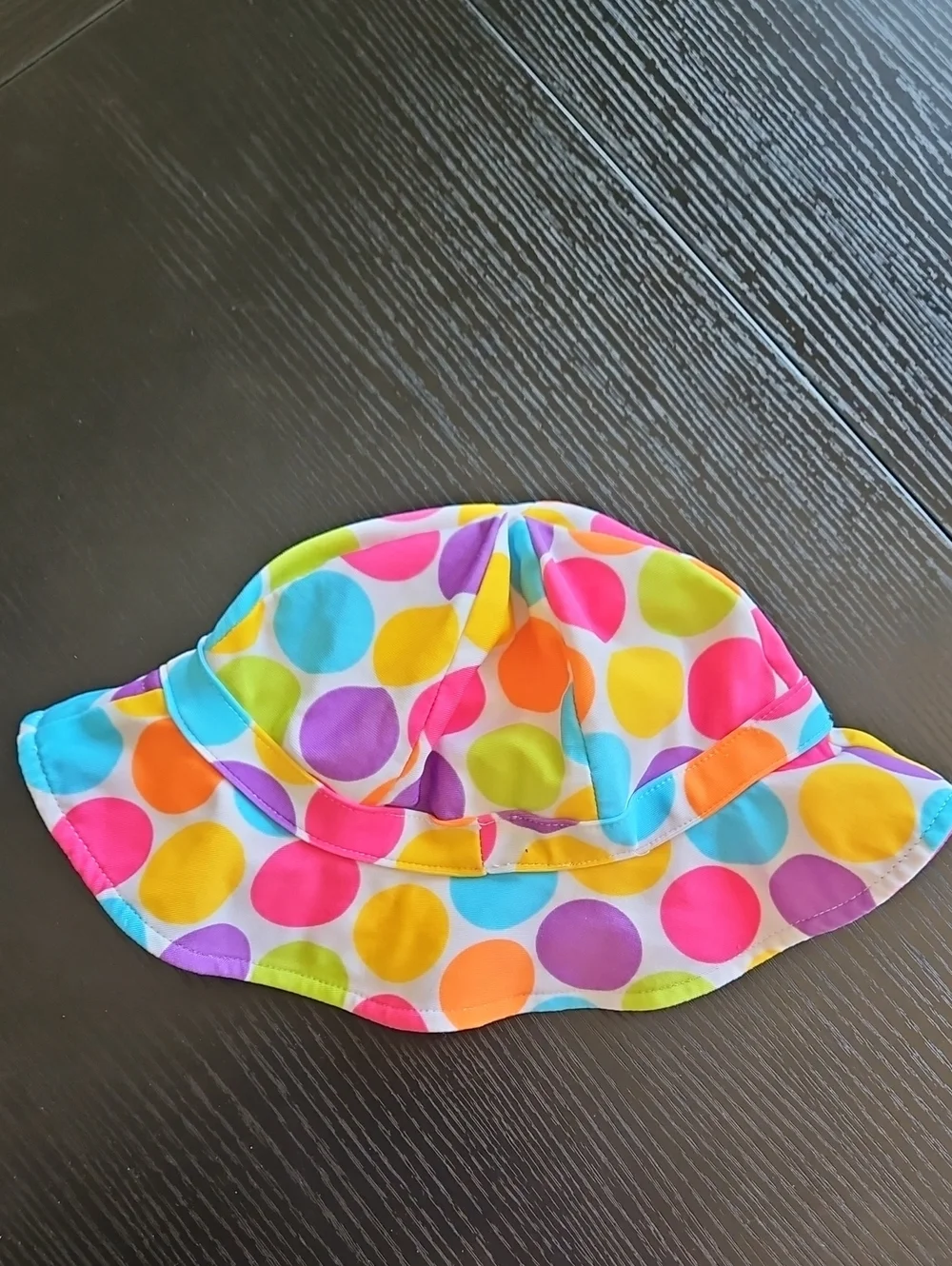 Kids Multicolor Polka Dot Sun Hat